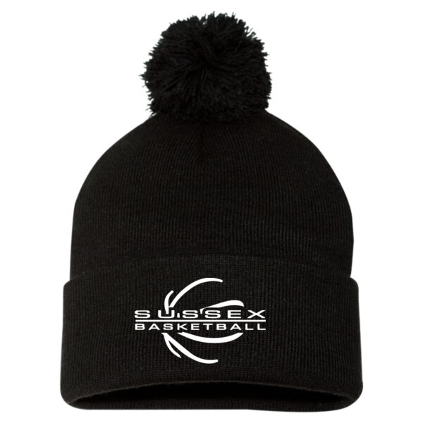 Pom-Pom Knit Touque *Embroidered Logo* Thumbnail